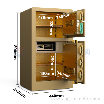 Double Door New Design Electronic&Fingerprint Lock Safe Box